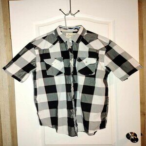 Size XL Costal Men's Short Sleeve Button UP Cowboy Western Shirt